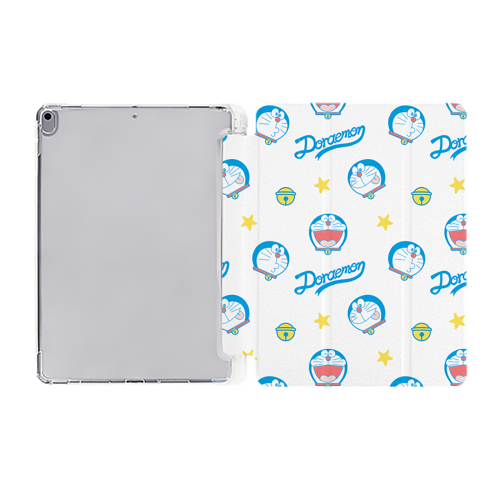 （画像用） ドラえもん Doraemon IPad ケース ペン収納付き 三つ折りスタンド PUレザー×シリコン 対応機種9.5/10.5/10.9インチ